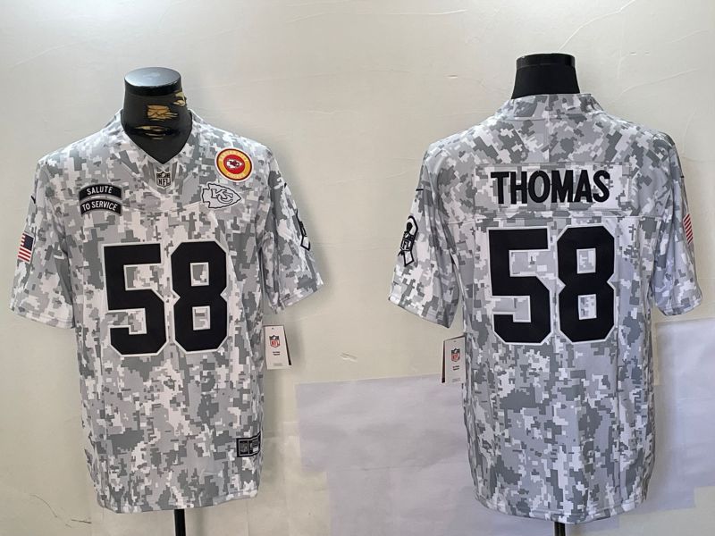 Men Kansas City Chiefs #58 Thomas Nike Arctic Camo 2024 Salute to Service Limited NFL Jersey style 2->dallas cowboys->NFL Jersey
